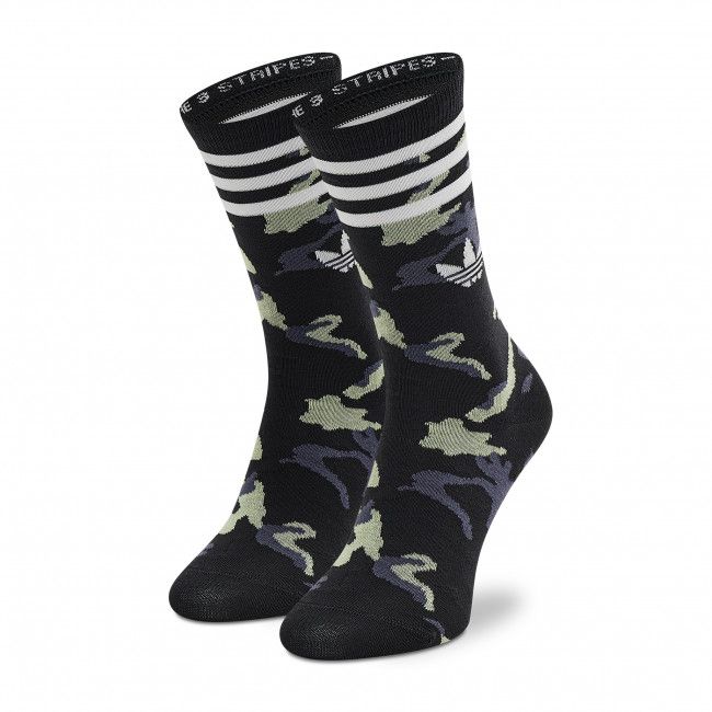 Set di 2 paia di calzini lunghi da donna adidas - Camo Crew HC9533 Black