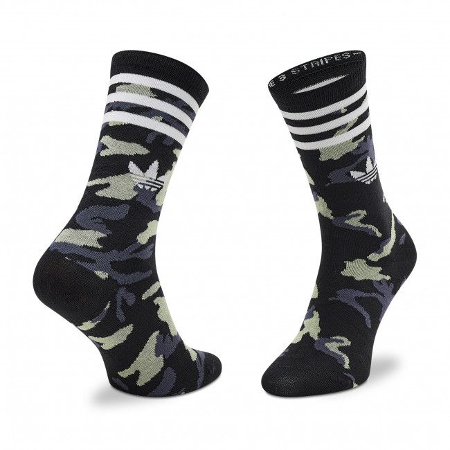 Set di 2 paia di calzini lunghi da donna adidas - Camo Crew HC9533 Black