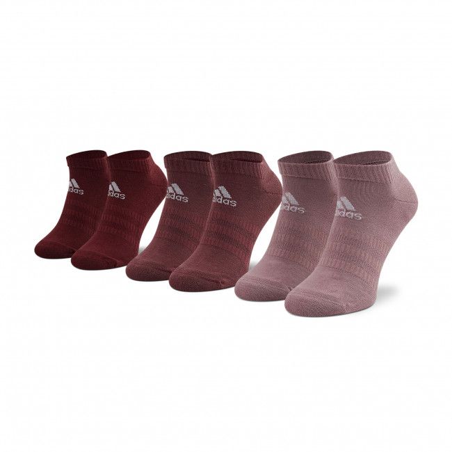Set di 3 paia di calzini corti da donna adidas - Cush Low 3Pp HE4984 Burgundy/Pink