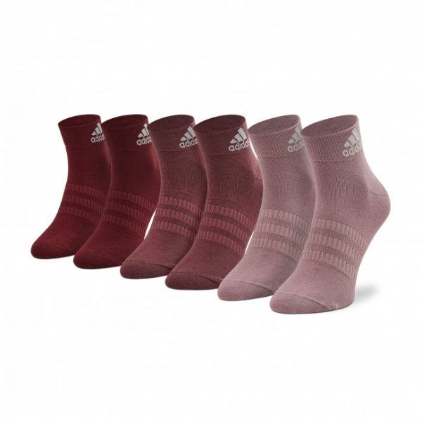 Set di 3 paia di calzini corti da donna adidas - Light Ank 3Pp HE4997 Quiet Crimson/Magic Mauve/Shadow Red