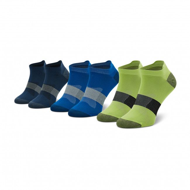 Set di 3 paia di calzini corti unisex ASICS - 3 Ppk Lyte Sock 3033A586 Lake Drive/French Blue/Lime Green 961