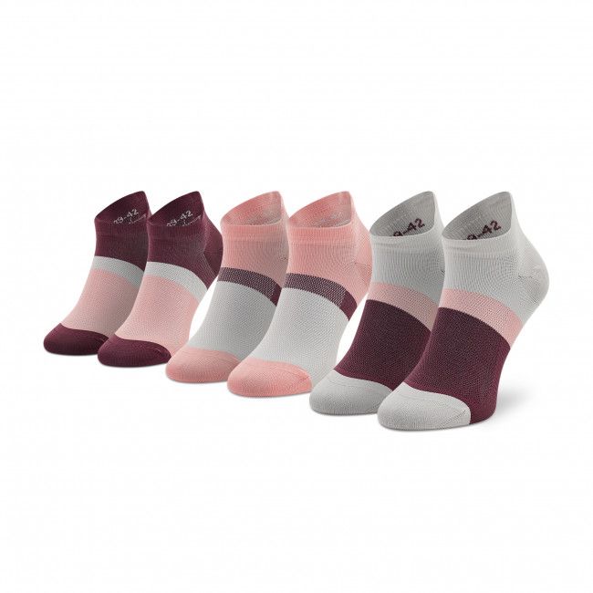 Set di 3 paia di calzini corti unisex ASICS - Color Block Ankle 3033B560 Frosted Rose 700