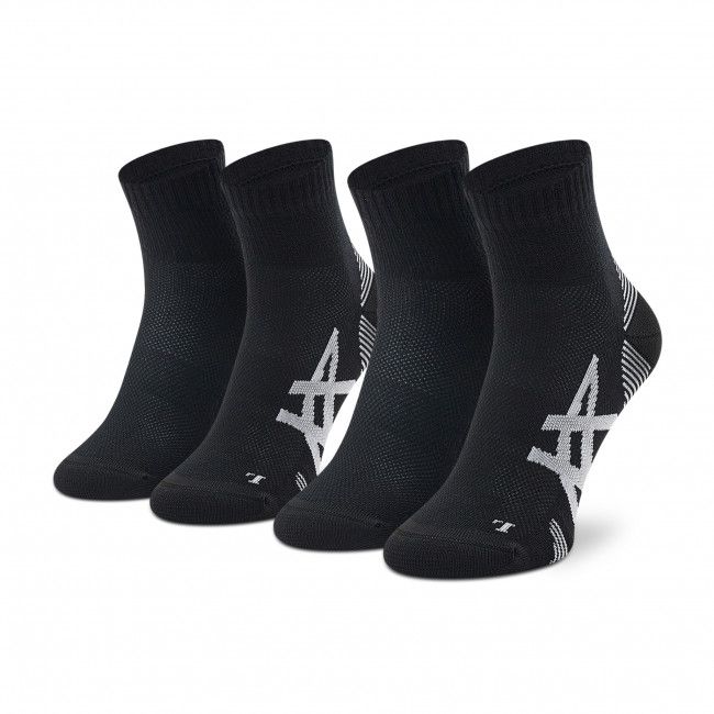 Set di 2 paia di calzini lunghi unisex ASICS - Cushion 3013A800 Performance Black/Performance Black 002
