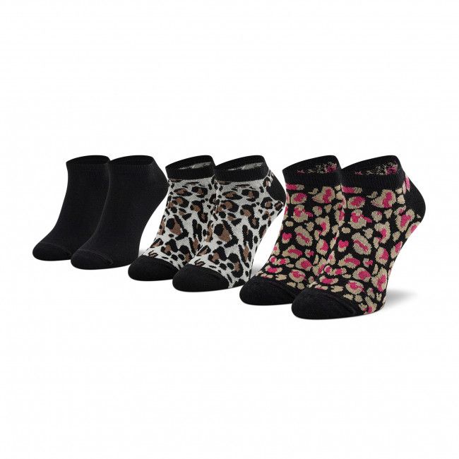 Set di 3 paia di calzini corti da donna DKNY - Ellie S4_0019T_DKY Black/Animal Print