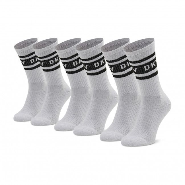 Set di 3 paia di calzini lunghi da uomo DKNY - Reed S5_6320_DKY White