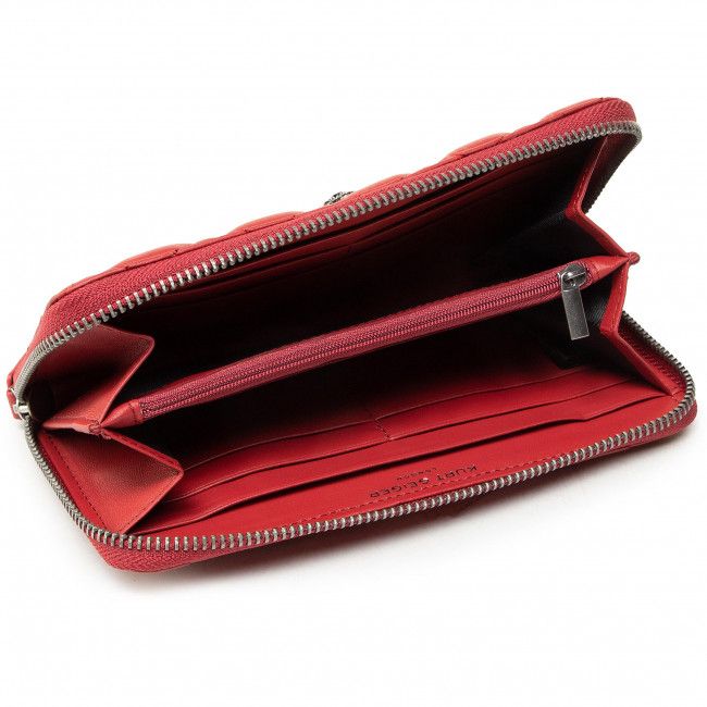 Portafoglio grande da donna KURT GEIGER - Zip Around Wallet Eagle 1803051109 Red/Dark