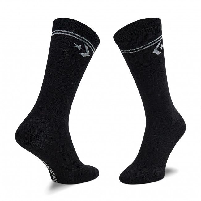 Set di 2 paia di calzini lunghi da uomo Converse - E1025B-2010 r.39-42 Nero