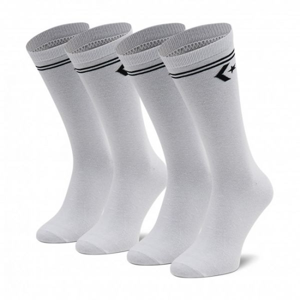 Set di 2 paia di calzini lunghi da uomo Converse - E1025W-2020 r.43-46 Bianco Set di 2 paia di calzini lunghi da uomo Converse - E1025W-2020 r.43-46 Bianco