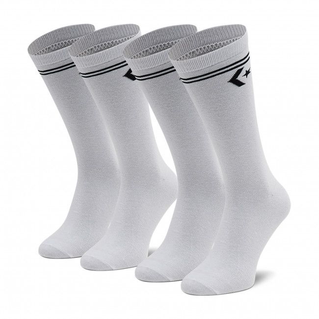 Set di 2 paia di calzini lunghi da uomo Converse - E1025W-2020 r.43-46 Bianco