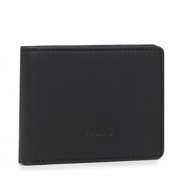 Portafoglio grande da uomo RAINS - Folded Black 16600 Black Portafoglio grande da uomo RAINS - Folded Black 16600 Black