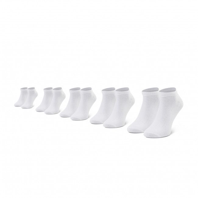 Set di 5 paia di calzini corti da uomo Jack&amp;Jones - Jacdongo Socks 5 Pack Noos 12120278 Whtie