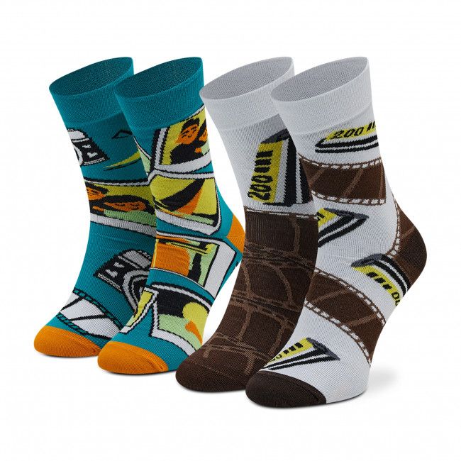 Set di 2 paia di calzini lunghi unisex Rainbow Socks - Rainbow Socks Box Camera Socks Box Pak 2  Multicolore