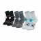 Set di 3 paia di calzini lunghi da donna Rainbow Socks - Cat Socks Box White Grey Black Nero