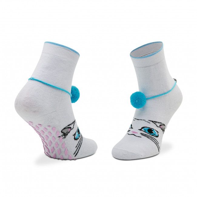 Set di 3 paia di calzini lunghi da donna Rainbow Socks - Cat Socks Box White Grey Black Nero