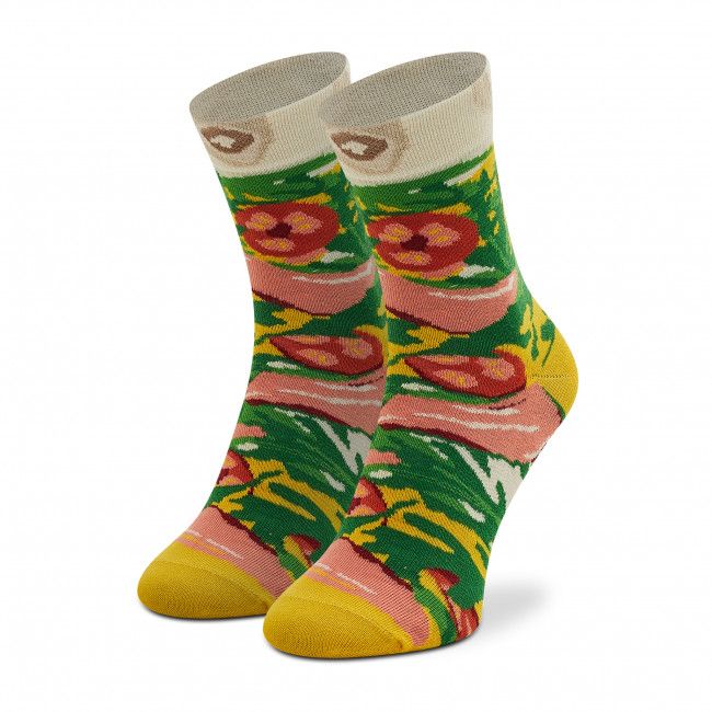 Calzini lunghi unisex Rainbow Socks - Pizza Socks Box Slice Italiana Giallo
