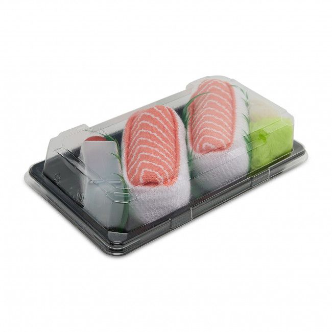 Calzini lunghi da donna Rainbow Socks - Sushi Socks Box Salmon Nigiri Rosa