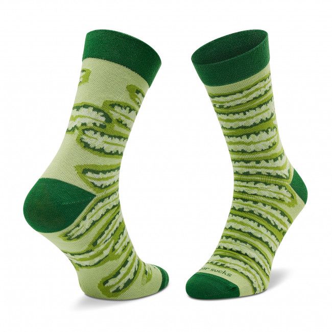 Set di 2 paia di calzini lunghi unisex RAINBOW SOCKS - Jar Socks Cucumber Verde