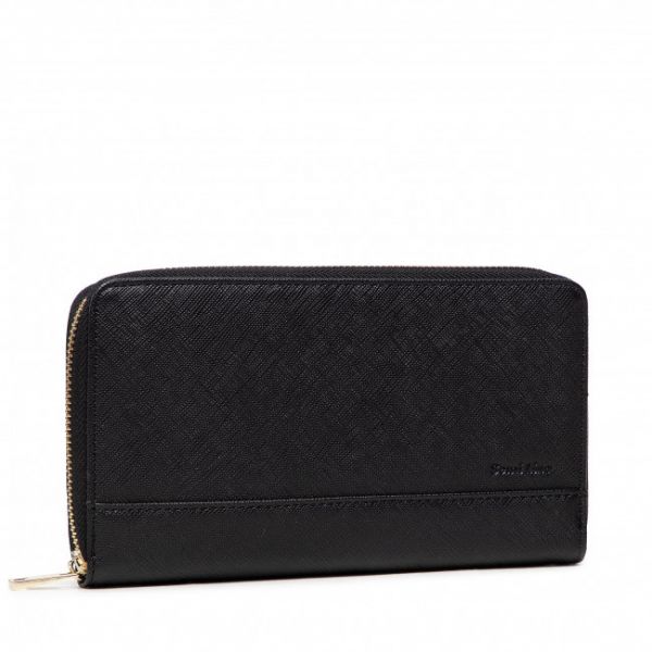 Portafoglio grande da donna Semi Line - 3051-7 Nero