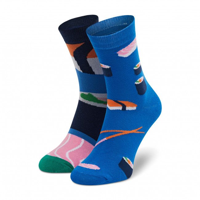 Calzini lunghi unisex DOTS SOCKS - DTS-SX-446-N Blu Multicolore Nero