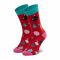 Calzini lunghi unisex Dots Socks - SX-474-W Rosso