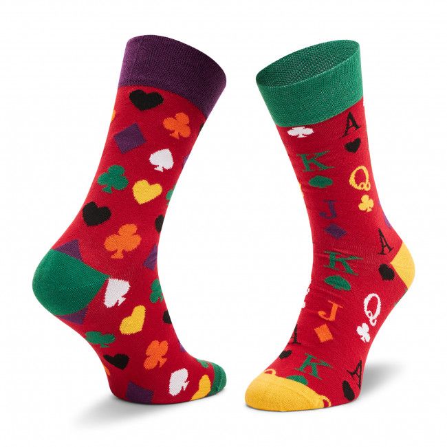 Calzini lunghi da uomo Dots Socks - D20WF-SX-036-X-041046 Rosso