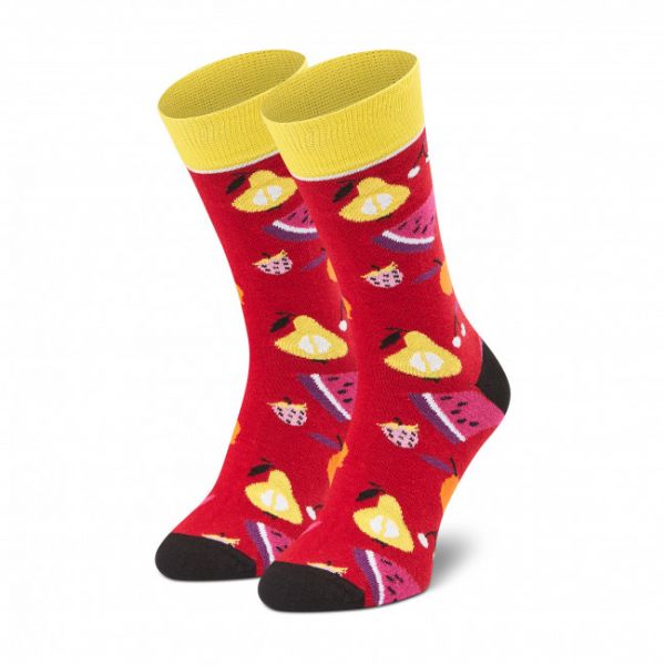 Calzini lunghi da uomo DOTS SOCKS - D20WF-SX-023-X Rosso