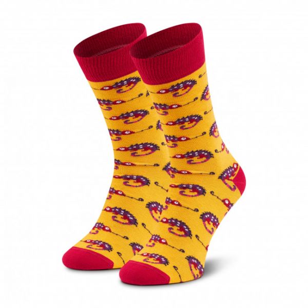 Calzini lunghi da uomo DOTS SOCKS - D20WF-SX-020-X-041046 Giallo