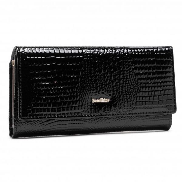 Portafoglio grande da donna Semi Line - P8228-0 Nero