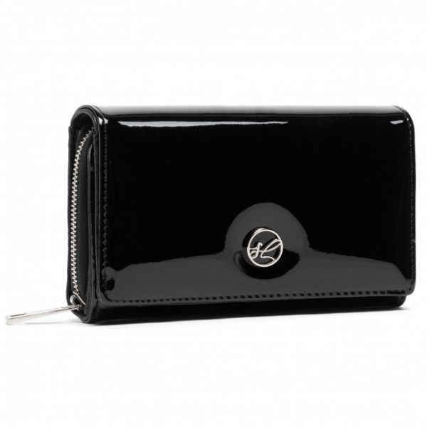 Portafoglio grande da donna SEMI LINE - P8229-0 Nero