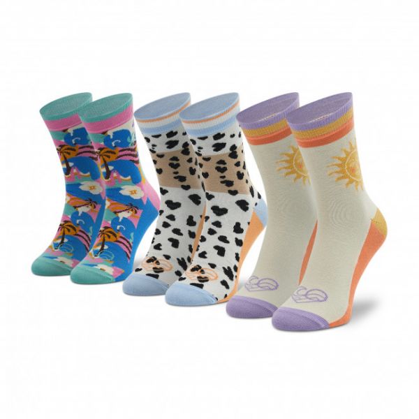 Set di 3 paia di calzini lunghi da donna Femi Stories - Pavo Ecru Set di 3 paia di calzini lunghi da donna Femi Stories - Pavo Ecru