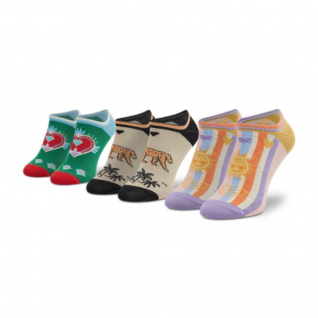 Set di 3 paia di calzini corti da donna Femi Stories - Baleo Summer Stripes