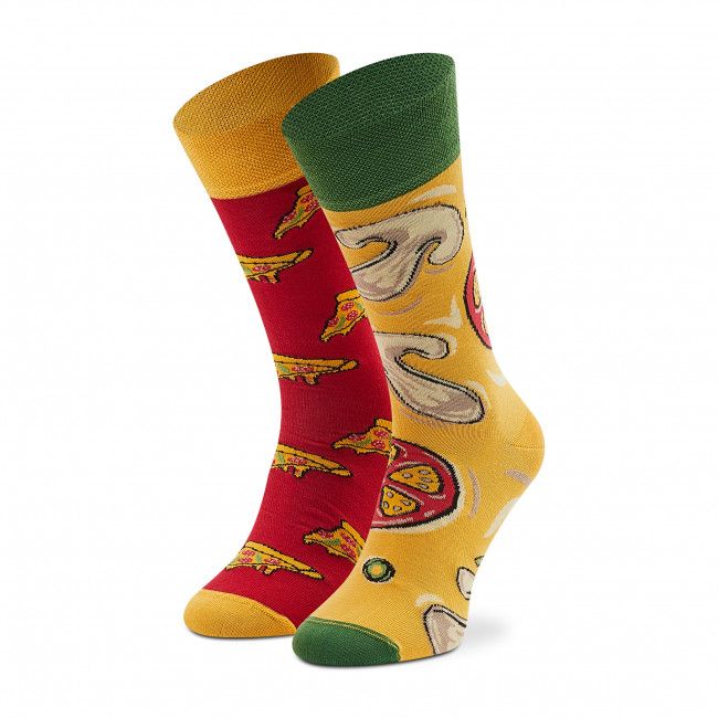 Calzini lunghi unisex Todo Socks - Pizza Party Multicolor