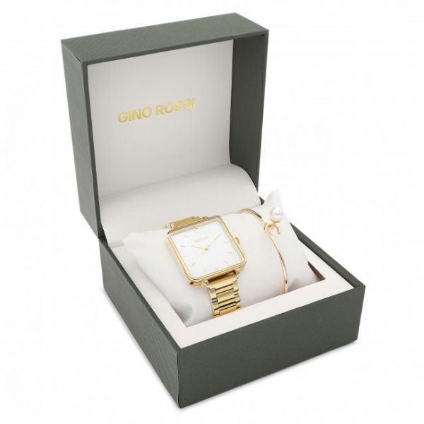 Orologio Gino Rossi - GR GIFT SET 02W Gold/White Orologio Gino Rossi - GR GIFT SET 02W Gold/White