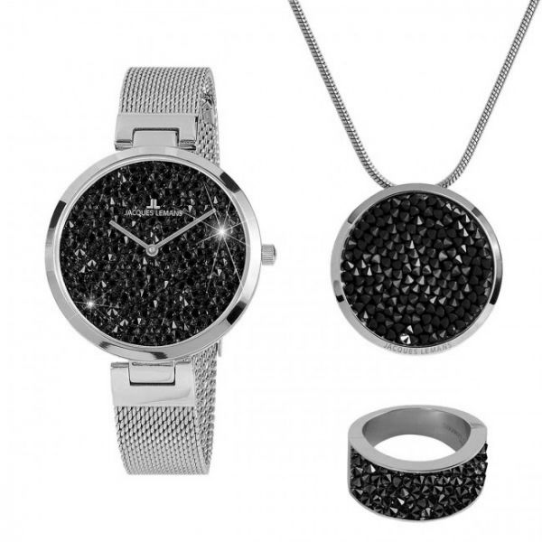 Set regali JACQUES LEMANS - Jewellery Set 1-2035G-SET56 Silver Set regali JACQUES LEMANS - Jewellery Set 1-2035G-SET56 Silver