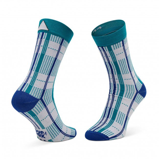 Calzini lunghi unisex CUP OF SOX - Krata Na Lata Niebieskie