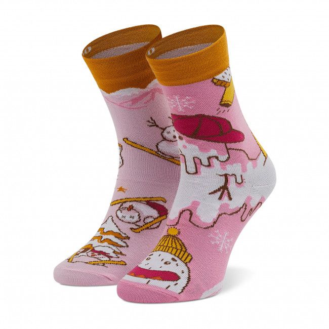 Calzini lunghi unisex Cup of Sox - Snowpetki 1 Różowe