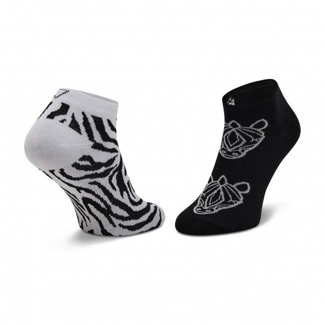 Calzini corti unisex CUP OF SOX - Zabra W Bambusie Bianco Nero