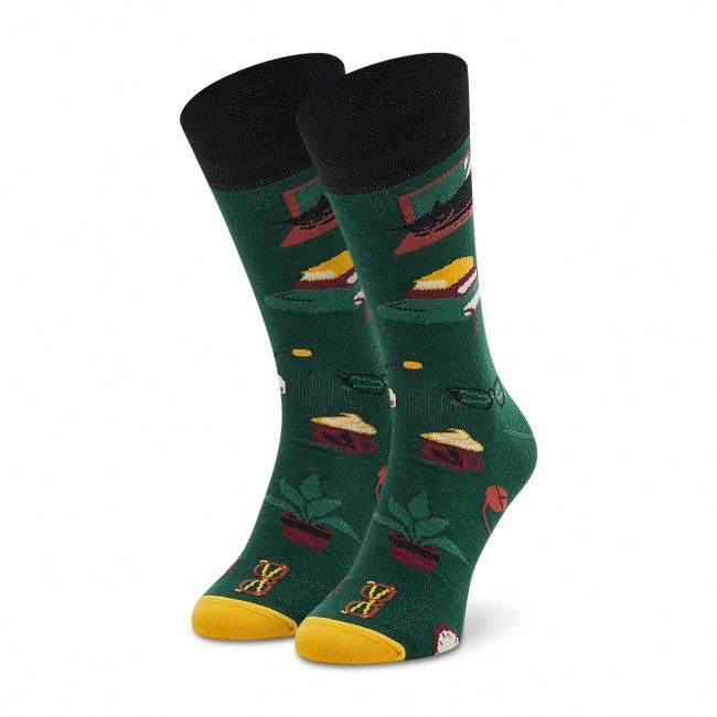 Calzini lunghi unisex CUP OF SOX - Home Office Verde