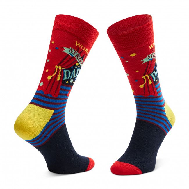 Calzini lunghi unisex HAPPY SOCKS - WSD01-4300 Multicolore Rosso