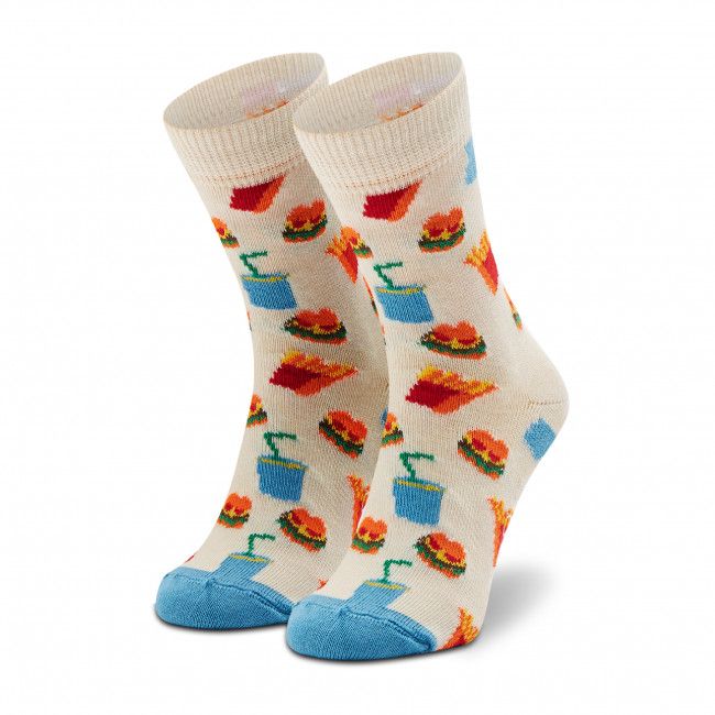 Calzini lunghi da bambini HAPPY SOCKS - KHAM01-1300 Bianco Multicolore