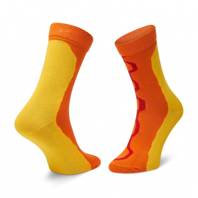 Set di 2 paia di calzini lunghi da bambini HAPPY SOCKS - KHDO02-6700 Arancione Blu