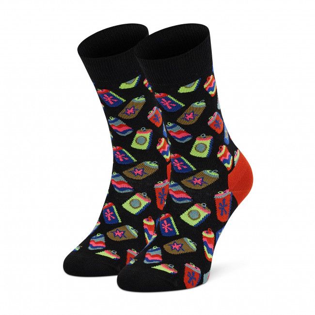 Calzini lunghi unisex HAPPY SOCKS - CAN01-9300 Multicolore Nero