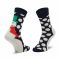 Calzini lunghi unisex HAPPY SOCKS - JSS01-6500 Multicolore Nero