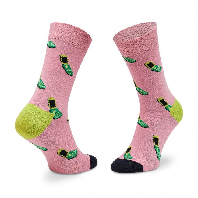 Set di 3 paia di calzini lunghi unisex HAPPY SOCKS - XTHR08-0200 Nero Rosa