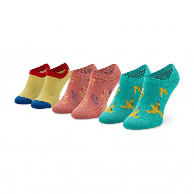 Set di 3 paia di pedulini unisex Happy Socks - FAM39-2700 Multicolore