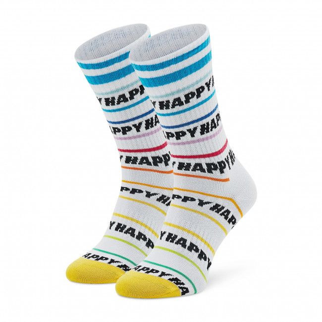 Calzini lunghi unisex HAPPY SOCKS - ATHAP29-1300 Bianco