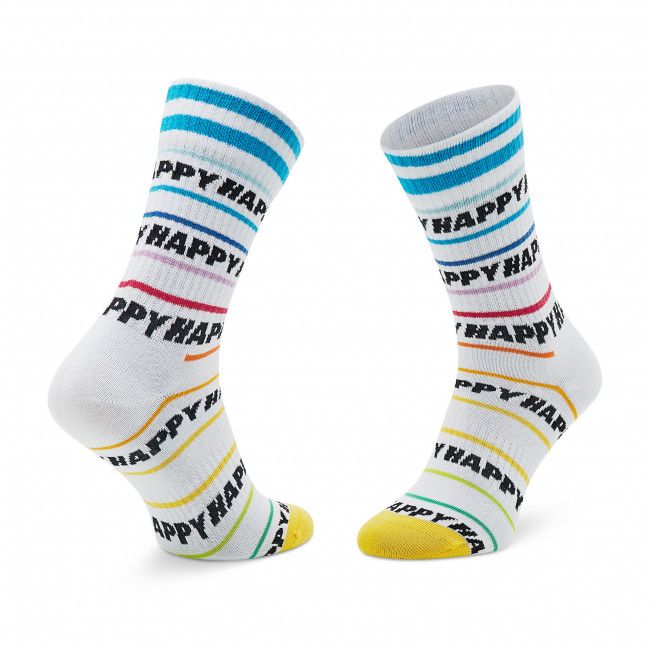 Calzini lunghi unisex HAPPY SOCKS - ATHAP29-1300 Bianco