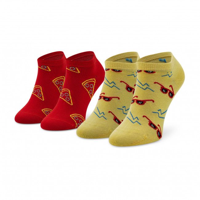Set di 2 paia di calzini corti unisex HAPPY SOCKS - PIZ02-4300 Multicolore