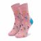 Calzini lunghi unisex HAPPY SOCKS - PLM01-3300 Rosa