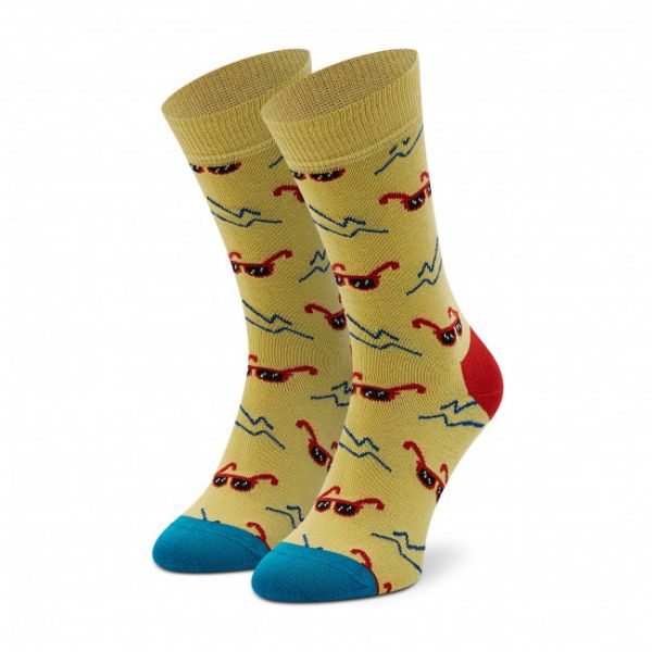 Calzini lunghi da uomo HAPPY SOCKS - SND01-2000 Giallo